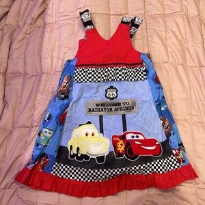 handmade toddler Disneyland resort cars custom dress